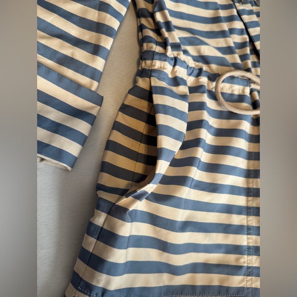 Lafayette 148 New York Jayna Blue White Stripe Drawstring Jacket Like New - Picture 7 of 11